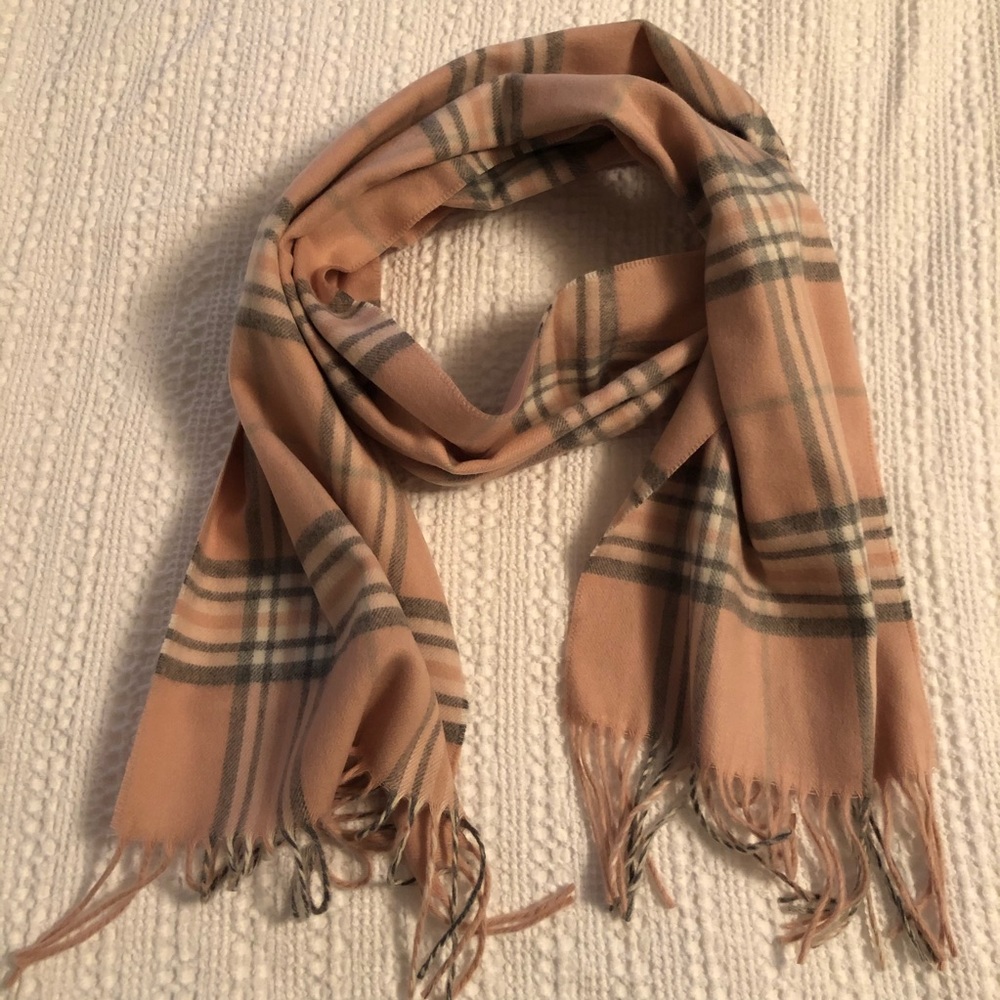 FRAAS Pink Plaid Cashmink Scarf
